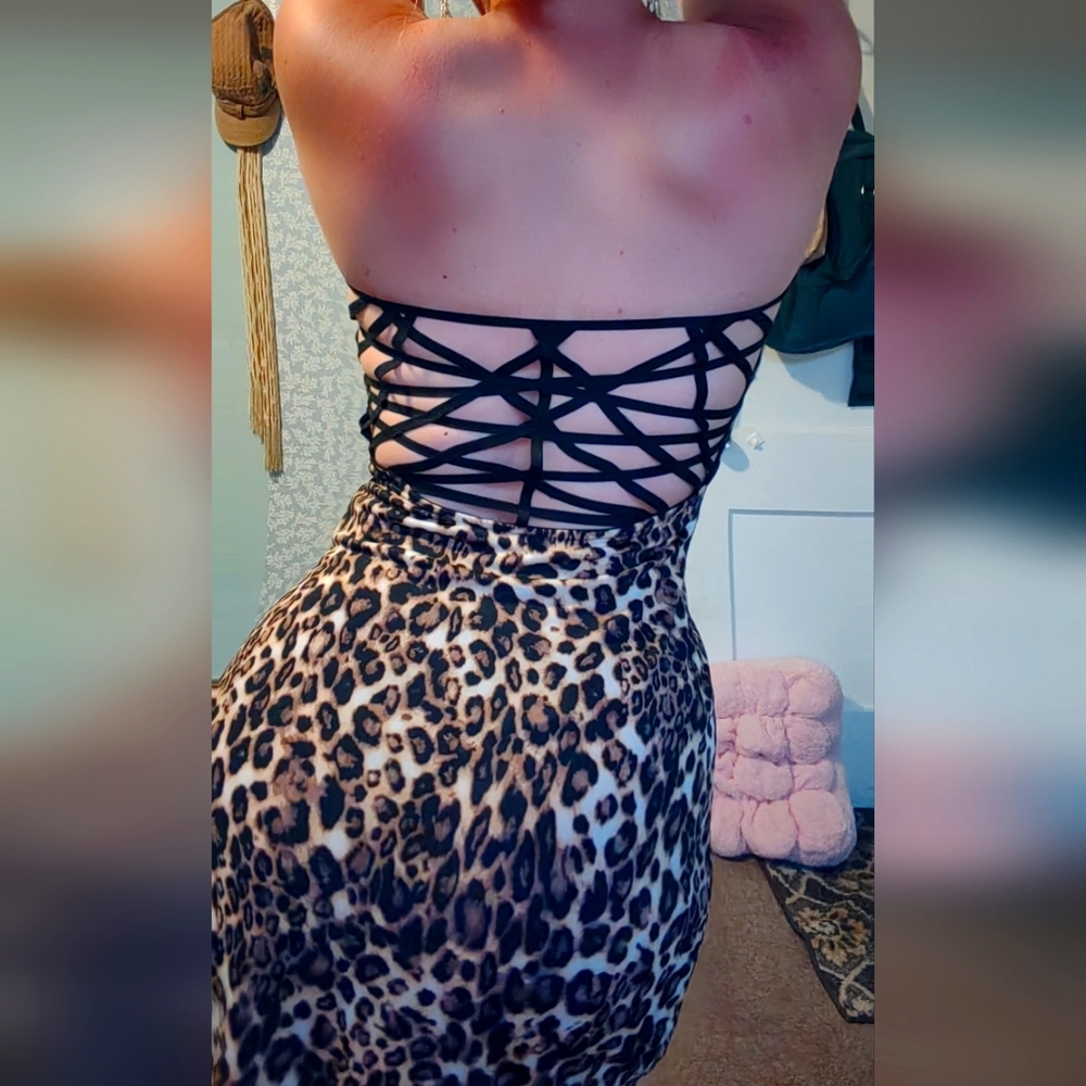 Animal Print Short Dress
